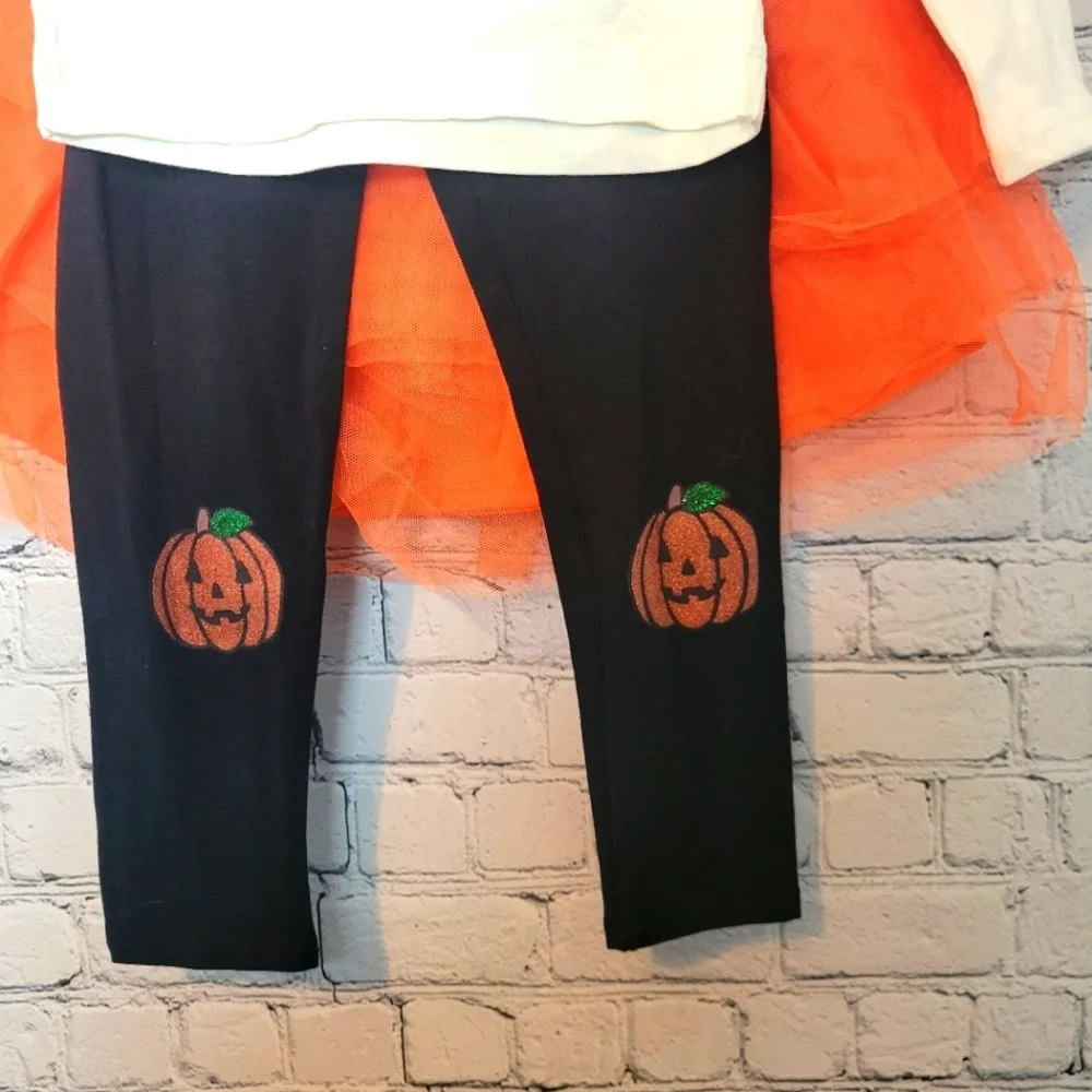 NWT Size 5 Halloween Pumpkin Tutu Set